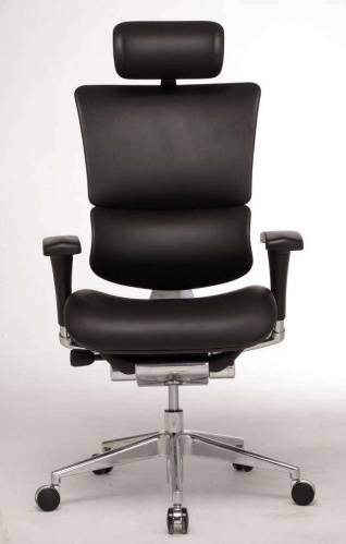 Ортопедическое кресло Expert Spring Leather Чёрное